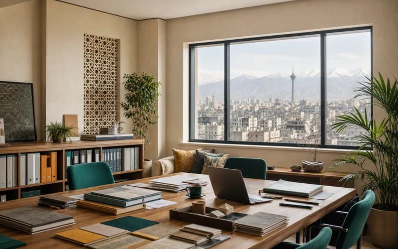 تصویر مفهومی دفتر ساینا مارکت در تهران